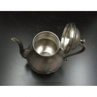 Antique Silver teapot shaped handle S