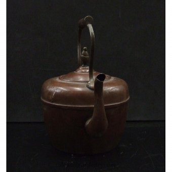 Antique Copper teapot with lid conical
