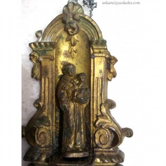 Antique Golden metal Benditera saint