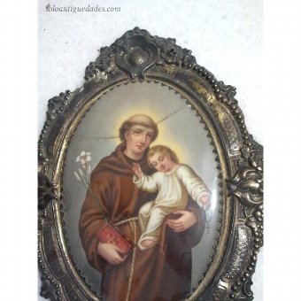 Antique Benditera with image of St. Anthony of Padua