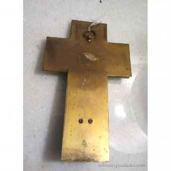 Antique Benditera onyx cross decorated with enamelled