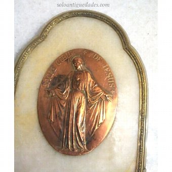 Antique Benditera with image of the Sacred Heart