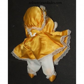 Antique Rag doll with paper mache face