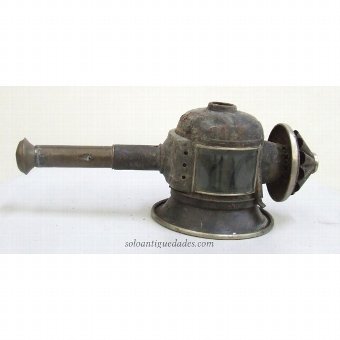 Antique English iron lantern lamp
