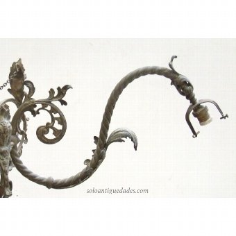 Antique Chandelier bronze art nouveau styled