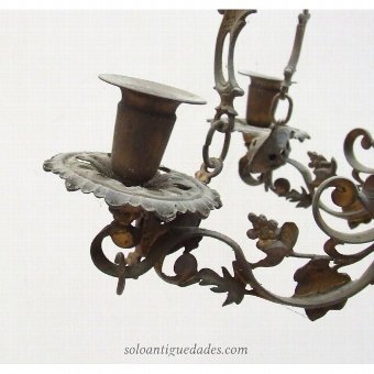 Antique Chandelier lamp art nouveau porcelain