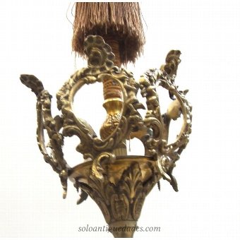 Antique Chandelier lamp porcelain and gilt bronze