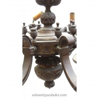 Antique Wrought iron chandelier lamp