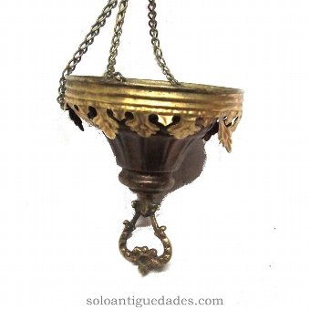 Antique Satin glass lamp