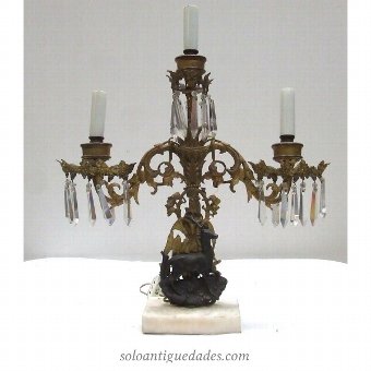 Baroque gilt metal lamp