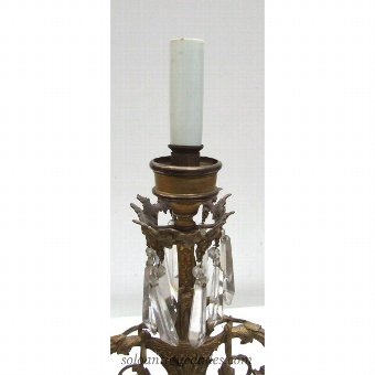 Antique Baroque gilt metal lamp