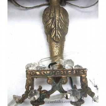 Antique Versailles gilt bronze lamp