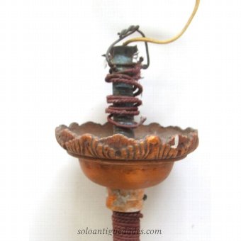 Antique Decorated metal lamp