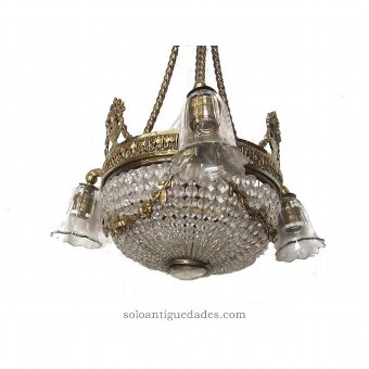 Antique Lamp with crystal tears