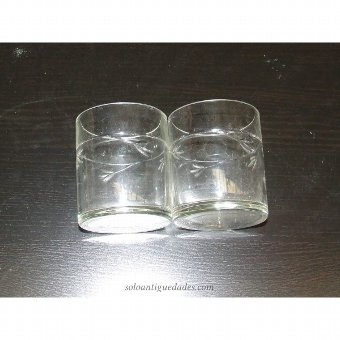 Antique Thick glass cups