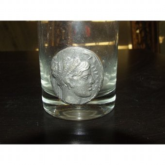 Antique Glass with Medallion