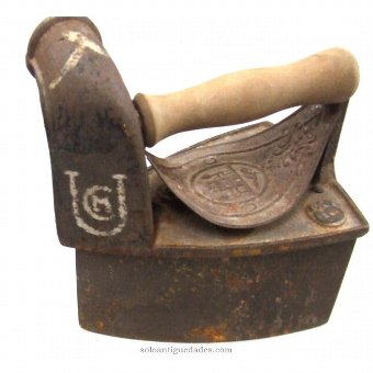 Iron plate with engraved signature