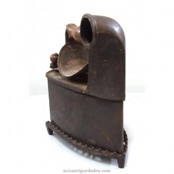 Antique Iron iron and wood stand