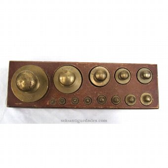 Antique Game brass weights 13
