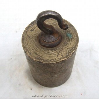 Antique Weighs cylindrical brass