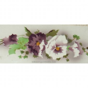 Antique Tray with flowers image
