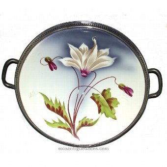 Antique Porcelain tray with circular
