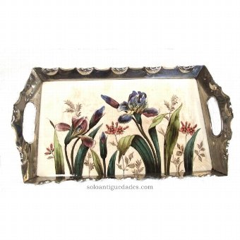 Antique Porcelain tray with floral