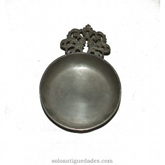 Antique Silver tray with a circular