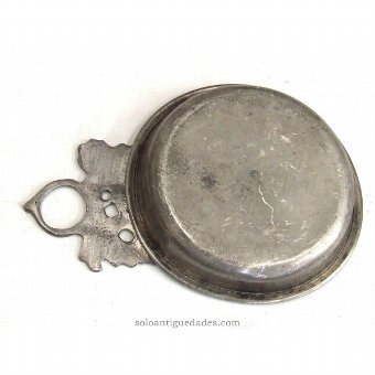 Antique Silver tray with handle in the form of vine leaves