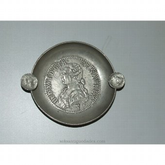 Antique Silver bowl with portrait of Louis XVI