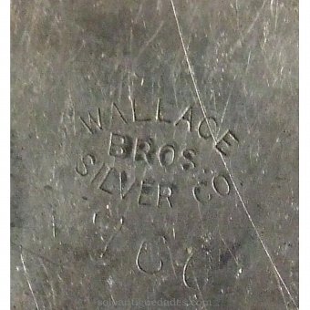 Silver tray brand Wallace Bros Silver Co
