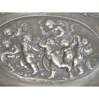 Antique Tray embossed with cherubs