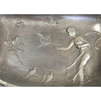 Antique Shaped metal tray mixtilineal