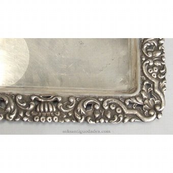 Antique Tray with geometric and plant motifs.