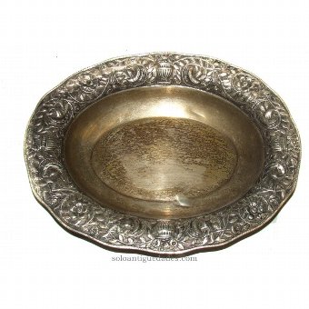 Antique Silver circular tray