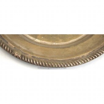 Antique Metal tray decorated with shells