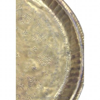 Antique Tray with metal circular