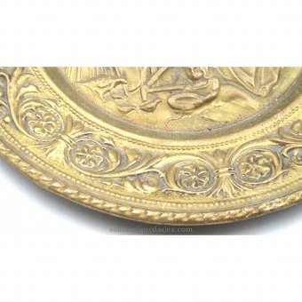 Antique Brass tray with circular
