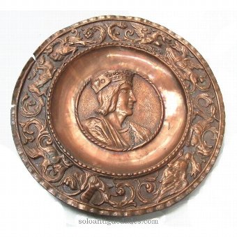 Antique Brass tray embossed dragons