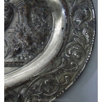 Antique Tin oval tray