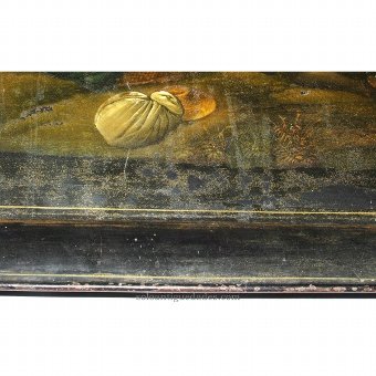 Antique Metal tray with love scene