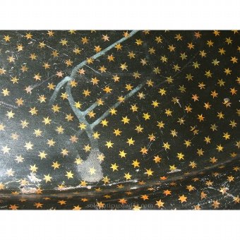 Antique Metal tray with golden stars