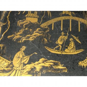 Antique Tray with Oriental scenes