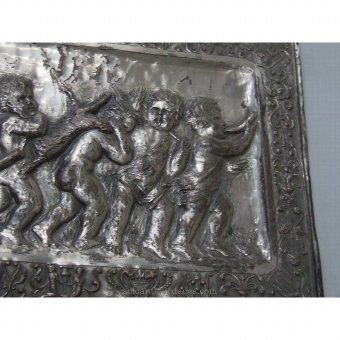 Antique Brass tray with cherubs