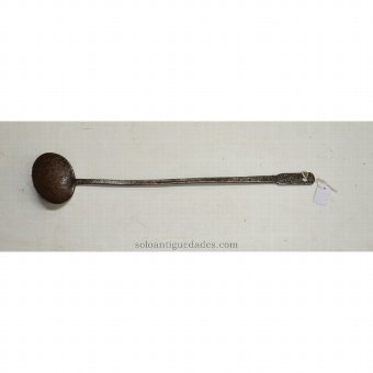 Antique Iron ladle to serve plain food