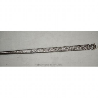 Antique Ladle engraved on the handle with geometric