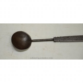 Antique Ladle smooth flat handle
