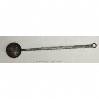 Antique Ladle for serving food with geometric engravings