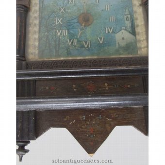 Antique Black Forest Clock type neo-Gothic