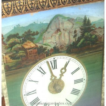 Antique Black Forest Clock type of quadrilateral